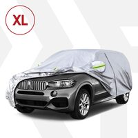 Prelata auto Premium SUV XL, PEVA impermeabil, aluminiu pentru protectie UV, captuseala bumbac, 5330 x 1960 x 1500 mm, fermoar usa sofer, gri, Roll Fast