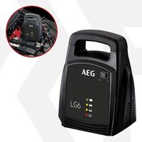 Redresor auto AEG LG6, pentru baterii 12V, 6A, 2 Ah - 60 Ah, LED, acumulatori plumb-acid (SLA), negru - RESIGILAT (produs nou - cu ambalaj deteriorat)