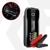 Jump starter auto profesional puternic 12V, portabil, multifunctional, 6000A, acumulator extern Fast Charge USB-C, 27000mAh, lanterna LED, argintiu cu negru, geanta depozitare - RESIGILAT (produs nou - cu ambalaj deteriorat)