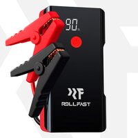 Starter auto portabil multifunctional, 2500 A, 12V, 18000 mAh, baterie externa, lanterna LED, Roll Fast
