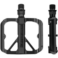 Set pedale bicicleta MTB, BMX, de oras, model lat, cu crampoane, antiderapante, ultrausoare, impermeabile, rezistente la praf, rulment DU, 10.5 x 9.5 x 1.8 cm, aliaj de aluminiu, West Biking - RESIGILAT (produs testat - fara ambalaj original)