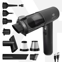 Aspirator auto fara fir 4 in 1, 17000 Pa, 130 W, aspirare, suflare, vidare si umflare, filtru HEPA lavabil, Roll Fast