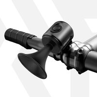 Claxon bicicleta cu baterii CR2032, 120 dB, prindere ghidon, potrivire universala inclusiv trotineta, scuter, bicicleta electrica, bicicleta copii, e-bike, prindere ghidon, rezistent la apa - RESIGILAT (produs nou - cu ambalaj deteriorat)