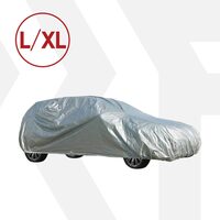 Prelata auto L/XL, din PE impermeabil, 5500 x 1930 x 1150 mm, gri, Roll Fast - RESIGILAT (produs nou - cu ambalaj deteriorat)