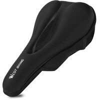 Husa sa bicicleta de oras si MTB, Silica gel si spuma de memorie, prindere velcro, protectie ploaie si praf, anti-alunecare, rezistenta la socuri, 28 x 18 x 2 cm, neopren, West Biking, negru