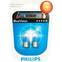 Set becuri pozitie Blue Vision T4W, 12V, Philips, 2 buc