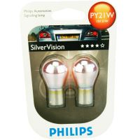 Set becuri semnalizare Vision PY21W, 12V, Philips, 2 buc, argintiu