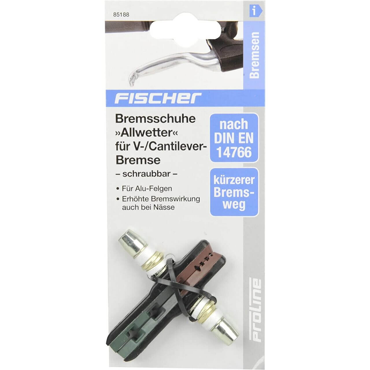 Saboti frana V-Brake pentru bicicleta, Fischer, filet, pentru toate anotimpurile