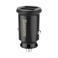Incarcator auto, Baseus, Grain, 2x USB 3.1A, negru - DELISTAT